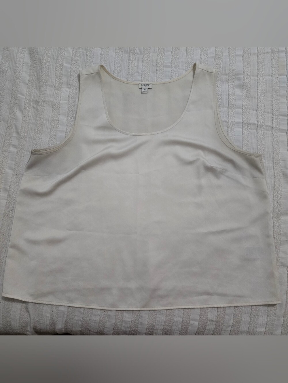 J. Crew - Satin Scoop Neck Tank Top - Ivory
